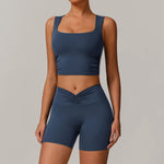 LezyanXR Damen Yogaanzug – Reissverschluss Stehkragen Hip-Lift Leggings