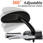 Motorrad-Rückspiegel für Harley – 5/16 Zoll 8mm Schwarz/Chrom