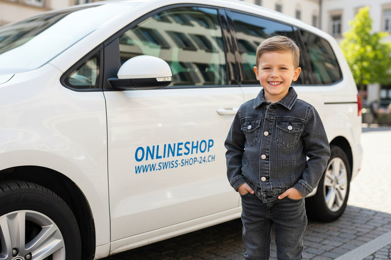 Jungen 3-Teiliges Jeansset Herbst Winter Jeansjacke Zerrissene Jeans Rundhals-Shirt