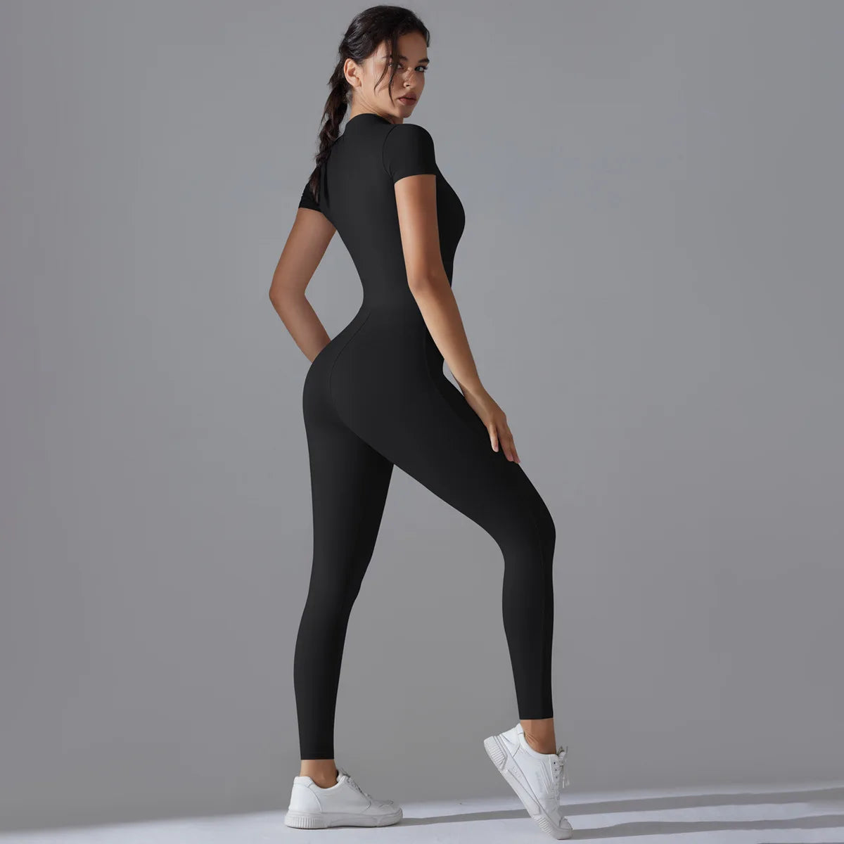 Damen Yoga-Overall Sport-Jumpsuit Atmungsaktiv Schnell Trocknend