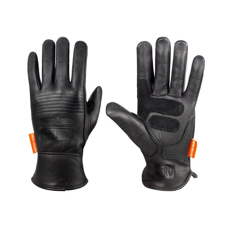 Unisex Retro Motorradhandschuhe Atmungsaktiv Rutschfest Schaffell Griff