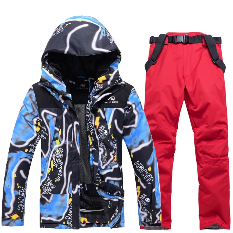 Herren Skianzug Wasserdicht Winddicht Winter