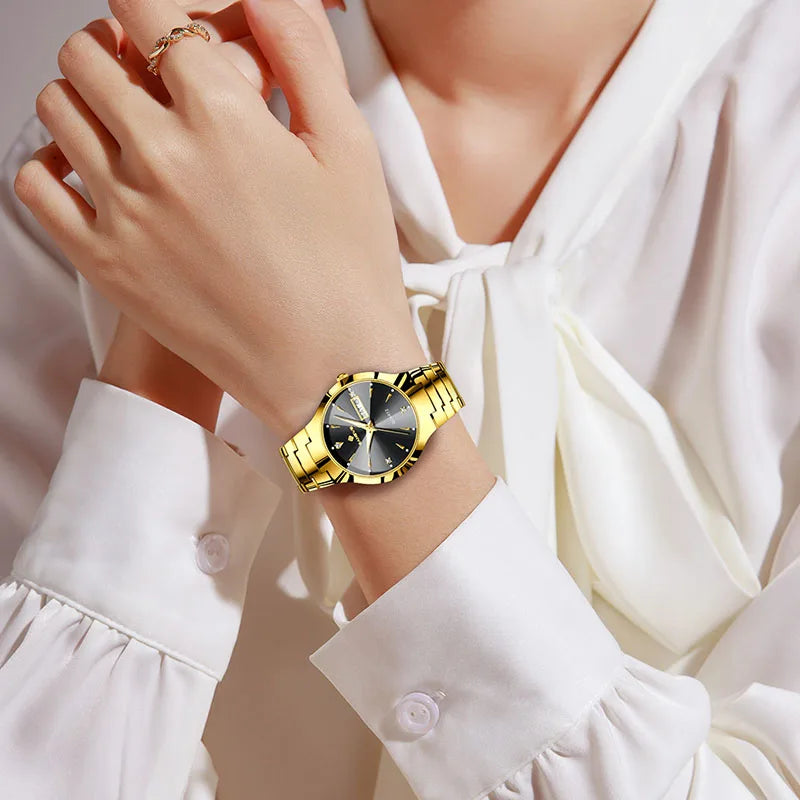 BANGWEI Damen Quarzuhr aus Edelstahl – Elegant & wasserbeständig