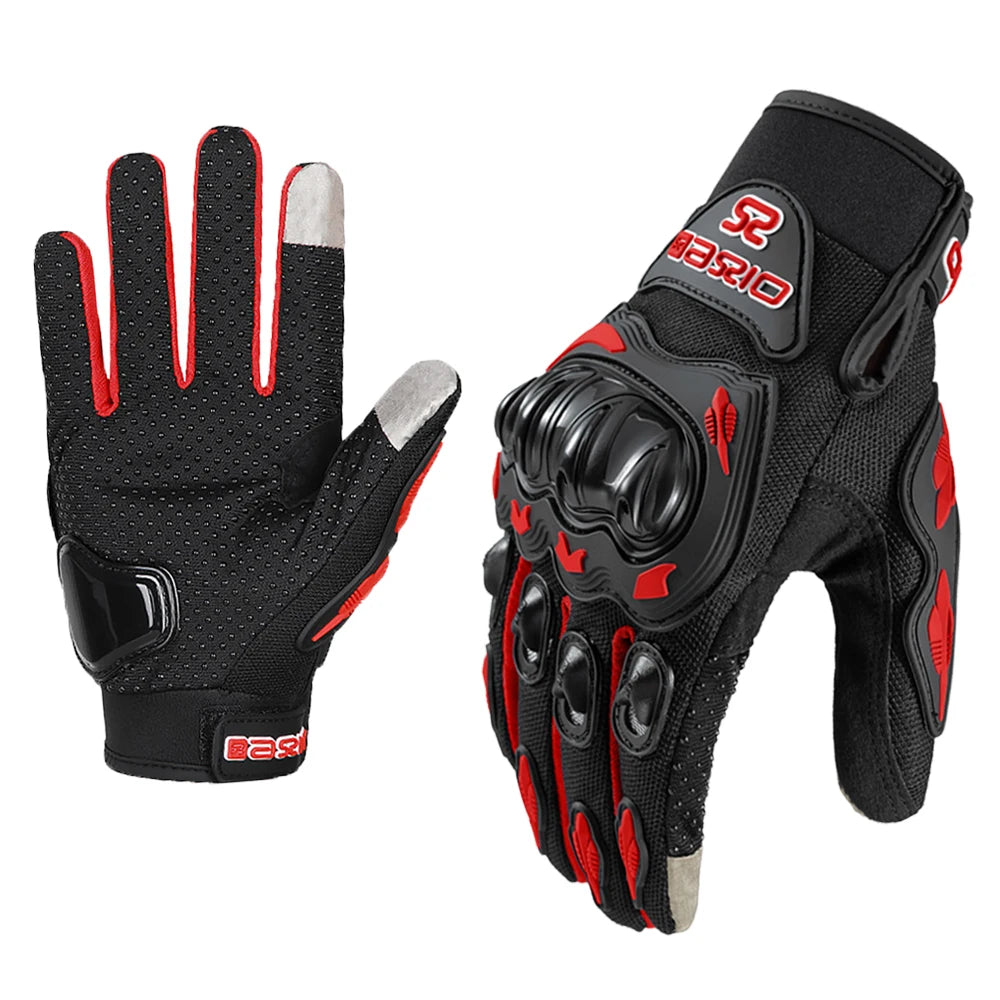 Sommer Vollfinger Motorrad Handschuhe Unisex Atmungsaktiv Touchscreen Rutschfest