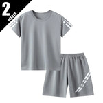 Jungen Sommer Sportshorts Set Lose Passform Schnelltrocknend