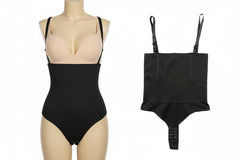 Damen Unterbrust Bodysuit Shapewear Bauchkontrolle Taillenglättung Tanga Design