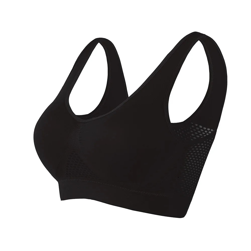 Damen Sport Top Grössen S Bis 7XL Atmungsaktiv Nahtlos Stützend Für Yoga Fitness