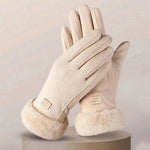 Thermisch Gefütterte Winterfahrradhandschuhe Damen Winddicht Atmungsaktiv