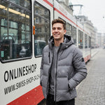 Herren Winterjacke Weisser Entendaunenfüllung Abnehmbare Kapuze Winddicht