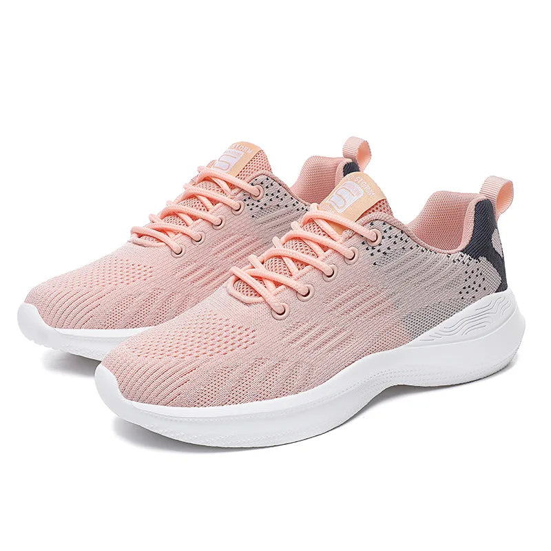Damen Laufschuhe Mesh Atmungsaktiv Air Kissen Leicht Sportschuhe