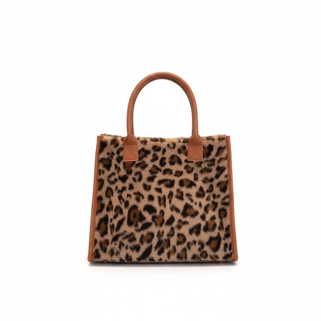 Winter-Kunstfell Designer-Shopper Damen Grosses Fassungsvermögen