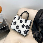 Winter-Kunstfell Designer-Shopper Damen Grosses Fassungsvermögen