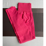 Damen Yoga Leggings Hoher Bund Nahtlos Atmungsaktiv Po Lift Gym Hose