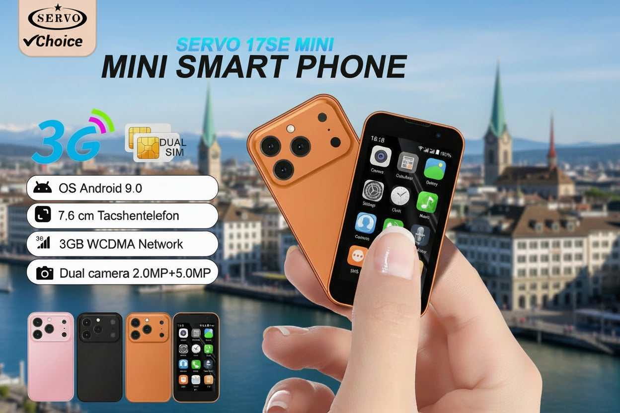 Mini Smartphone 3G Android 9.0 3,0 Zoll Display GPS Play Store Dual SIM Damen