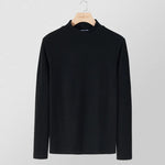 Rollkragen Langarm Einfarbiges Shirt Herren Slim Fit Stilvoll