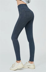 Damen Push Up Jeans Bauchkontrolle Hohe Taille Super Stretch