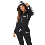 Damen Trainingsanzug Set Mit Kapuze Hoodie Jogginghose Sportbekleidung
