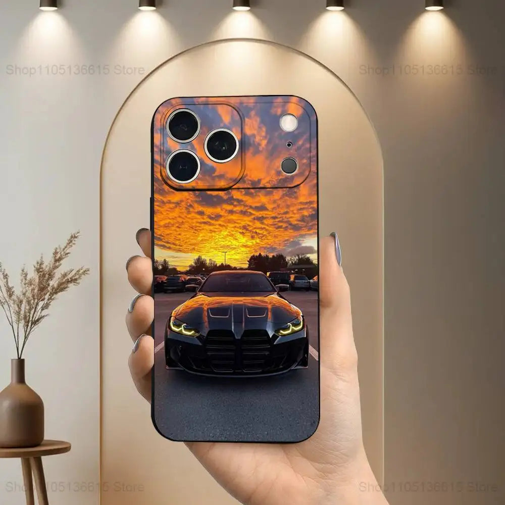 Autotelefonhülle Soft Silikon Schwarz Für IPhone Unisex Schutz Vor Stösse