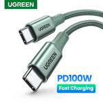 UGREEN USB C Kabel 100W PD Typ C Zu Typ C Geflochten Schnellladen