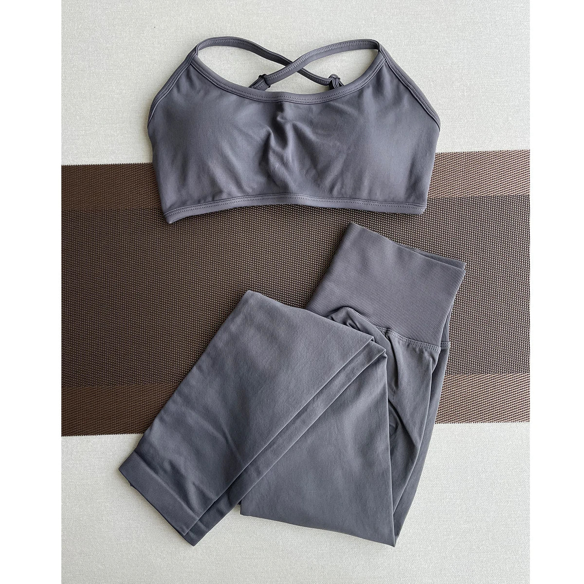 Damen Yoga Leggings Hoher Bund Nahtlos Atmungsaktiv Po Lift Gym Hose