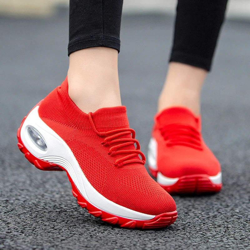 Damen Sneaker Gelb Sock Sneaker Leicht Atmungsaktiv Bequem