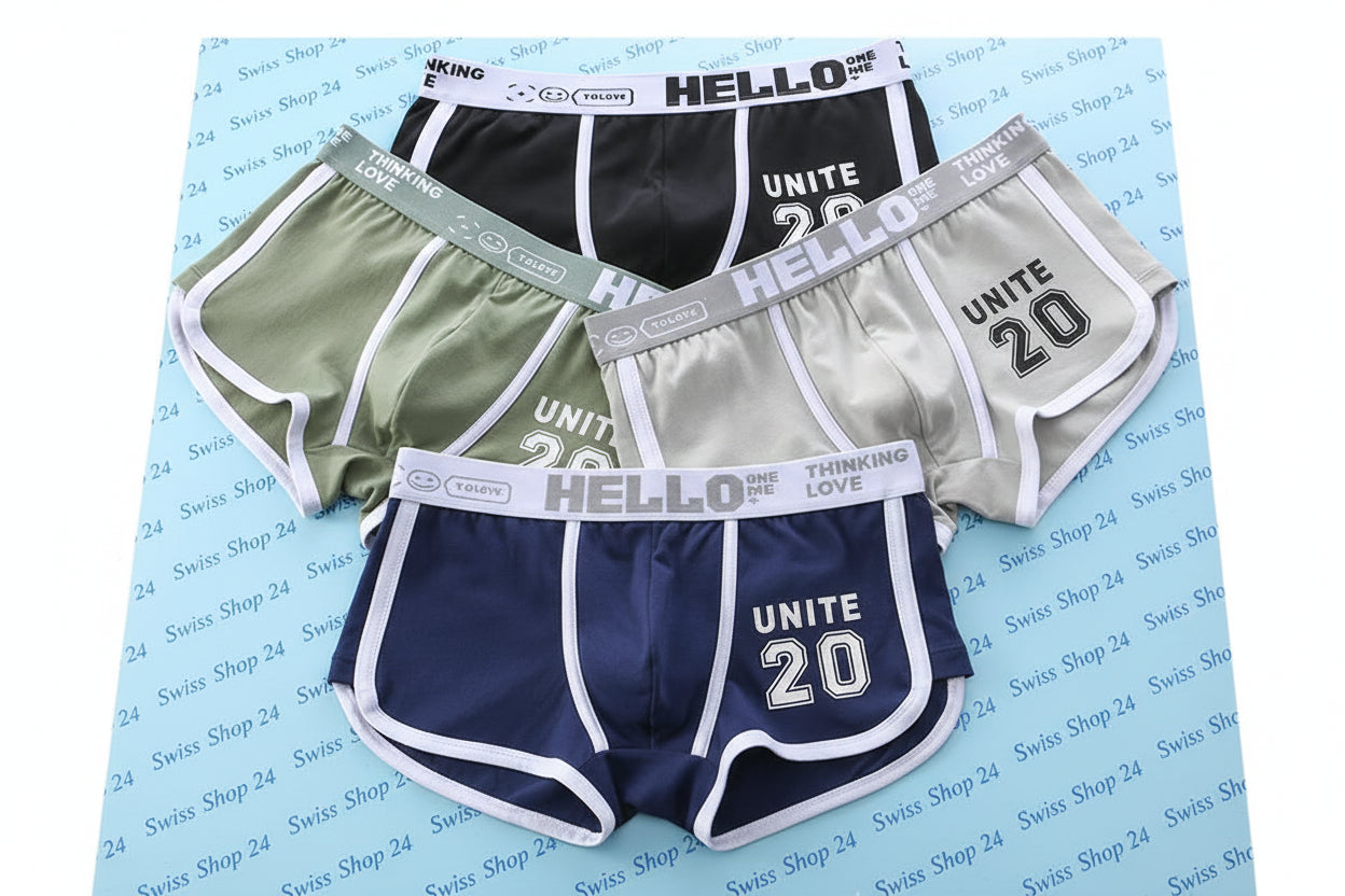 Herren Boxer Shorts Baumwolle Nylon Mischung Bequem Atmungsaktiv 1er Pack