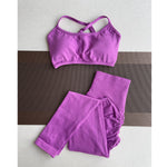 Damen Yoga Leggings Hoher Bund Nahtlos Atmungsaktiv Po Lift Gym Hose