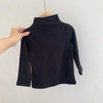 Kinder Unisex Rollkragen Langarmshirt Warmes Fleece Herbst Winter