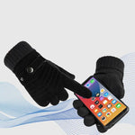 Handschuhe Herren Winter Radfahren Winddicht Warme Leder Touchscreen
