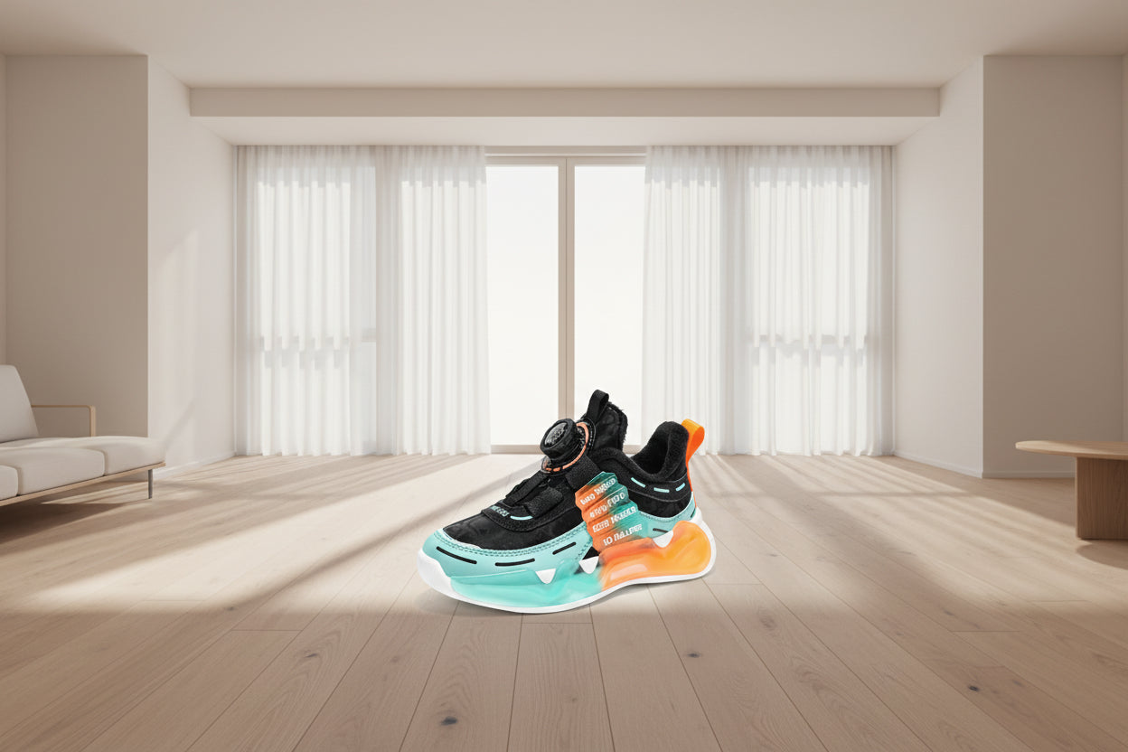 Kinder Winter Sneaker Jungen PU Leder Gefüttert Rutschfest Klettverschluss