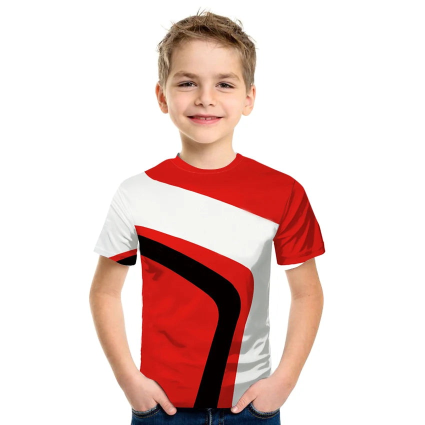 3D Druck T Shirt Kinder Unisex Casual Sommer Bequem Mode