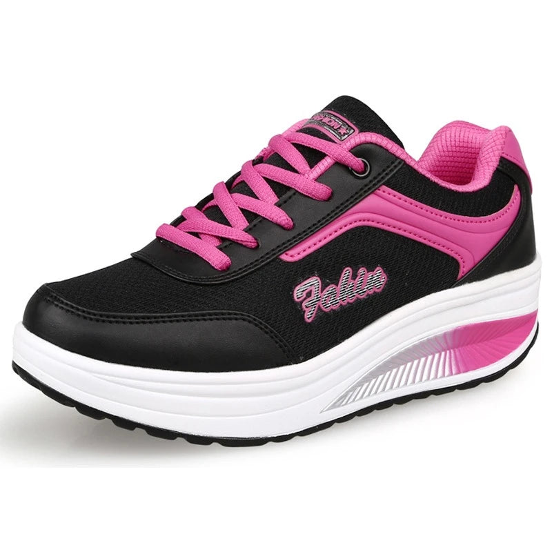 Damen Sneaker Outdoor Netzstoff Leicht Atmungsaktiv Reise Blau
