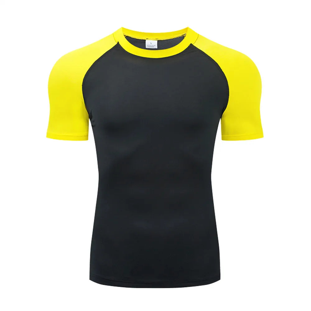Herren Kompressions T Shirt Atmungsaktiv Schnelltrocknend Feuchtigkeitstransport