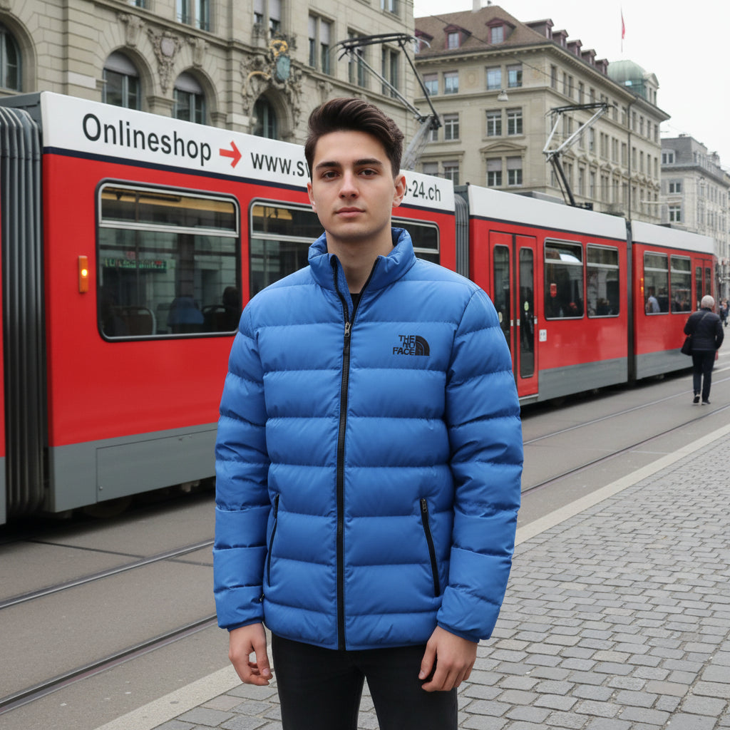 Herren Übergangsjacke Mit Extra Warme Fütterung Ohne Kapuze Alltagslook