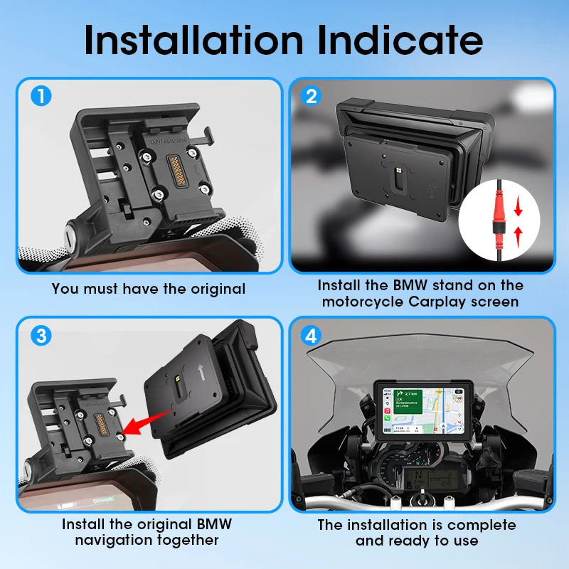 CarPlay GPS Navigation Für BMW Motorrad Fahrer Wireless Android Auto