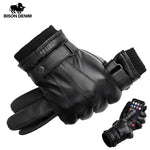 Herren Lederhandschuhe Aus Schaffell Winter Touchscreen Komfort