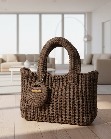 Gewebte Damen Häkeltasche – Handgefertigt & Vielseitig