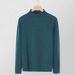 Rollkragen Langarm Einfarbiges Shirt Herren Slim Fit Stilvoll