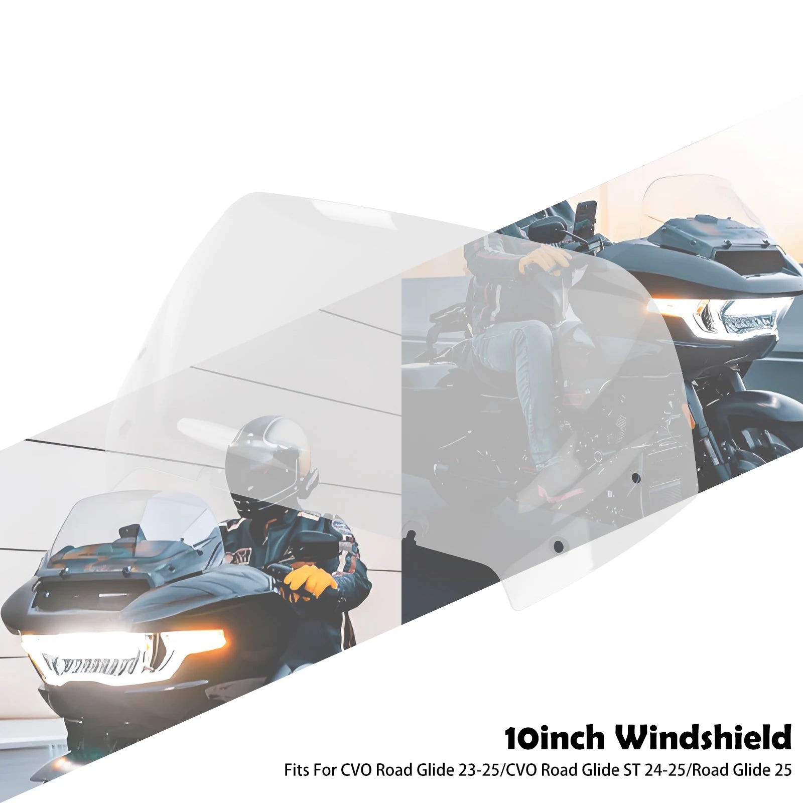 Windschutzscheibe 10 Zoll für Harley Touring CVO Road Glide – ABS