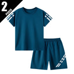 Jungen Sommer Sportshorts Set Lose Passform Schnelltrocknend