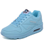 Damen Laufschuhe Luftpolster Schwarz Bequem Herbst Winter Sportschuhe