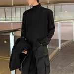 Thermo Top Herren Dünn Slim Fit Langarm Stehkragen Basisschicht