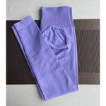 Damen Yoga Leggings Hoher Bund Nahtlos Atmungsaktiv Po Lift Gym Hose