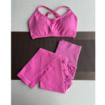 Damen Yoga Leggings Hoher Bund Nahtlos Atmungsaktiv Po Lift Gym Hose