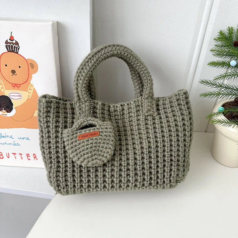 Gewebte Damen Häkeltasche – Handgefertigt & Vielseitig