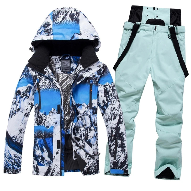 Herren Skianzug Wasserdicht Winddicht Winter