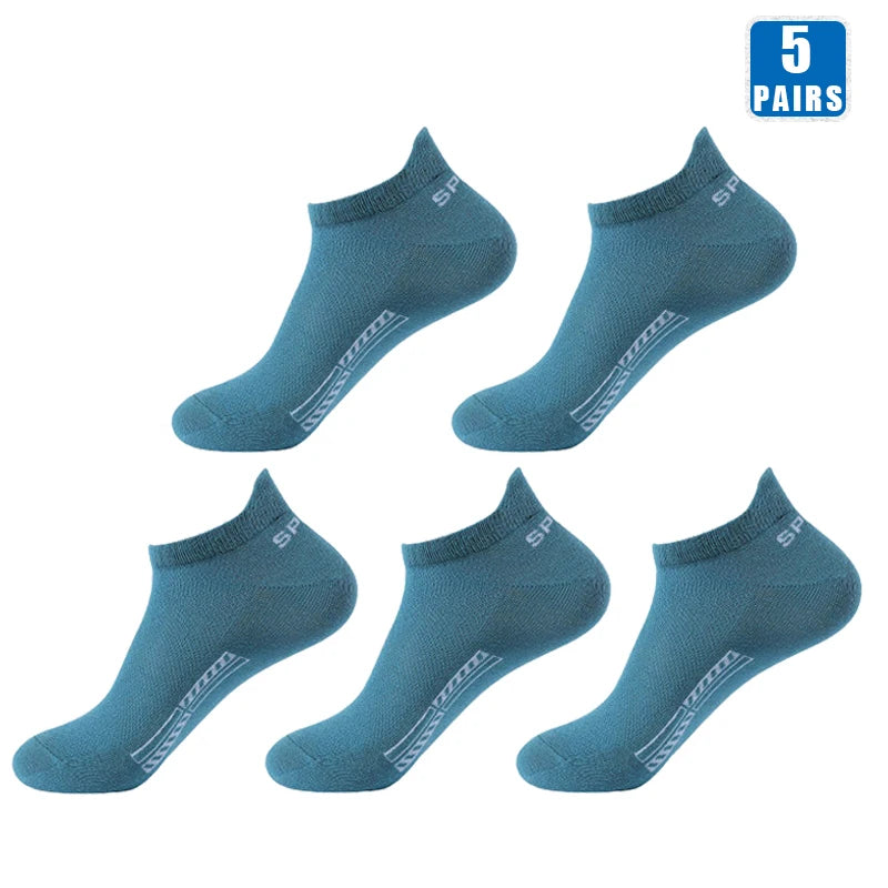 Herren Baumwollsocken 5er Pack Kurze Low Cut Sneaker Socken Atmungsaktiv