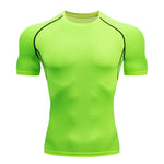 Herren Kompressions T Shirt Atmungsaktiv Schnelltrocknend Feuchtigkeitstransport
