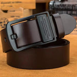 Ledergürtel Herren Aus Rindsleder Mit Metall Nadel Schnalle 38mm