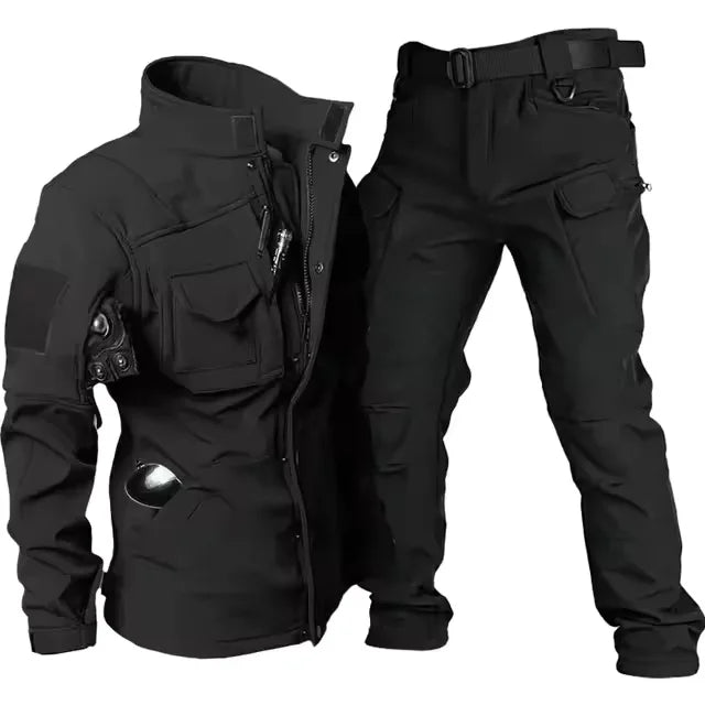 Herren Taktik Set Wasserdicht Haifischhaut Softshell Jacke Cargohose Zweiteilig